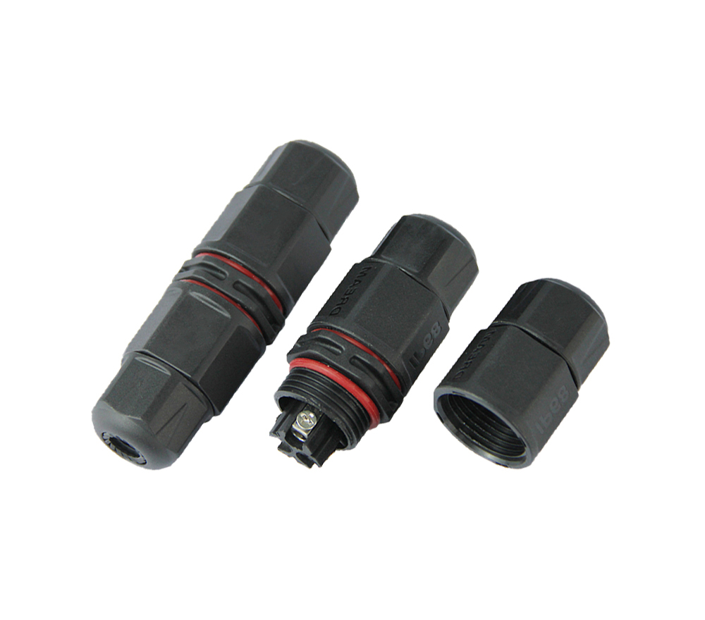 UL認證 ip68 直通防水連接器 防水接頭電纜延長線公母插頭快速接頭