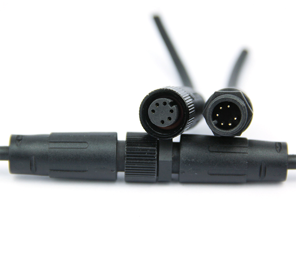 LED防水連接線 防水連接線 m12防水接頭 電線對接連接器插頭